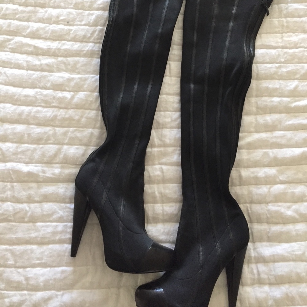Mercari Report Signature thigh high boots
